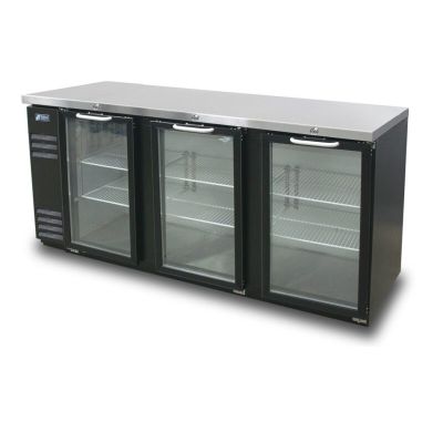 FRESH  FNB-72BGBG  NARROW BACK BAR FRIDGE 3 GLASS DOORS    