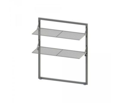 Gresilva Frame with Shelf Rack Support Mounted on Rear of Unit Suited for GHPI-2F/1000. Includes Two Shelves GRE.H2.P72