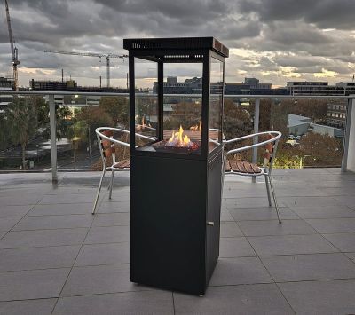 Hudson TREM100 Outdoor Gas Heater with Lava Rocks (LPG Gas)